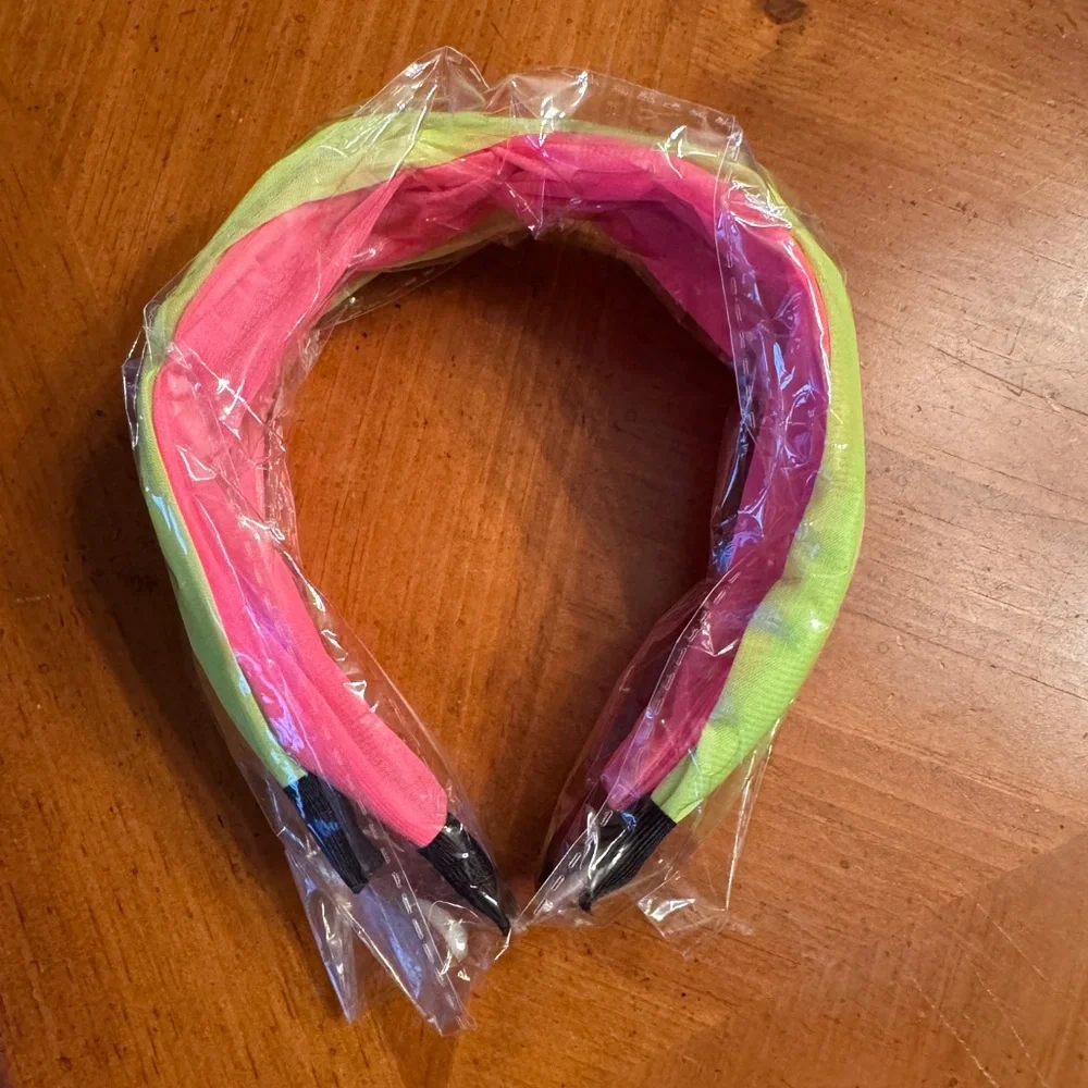 2 pieces knotted headbands fluorescent turban, wide headbands